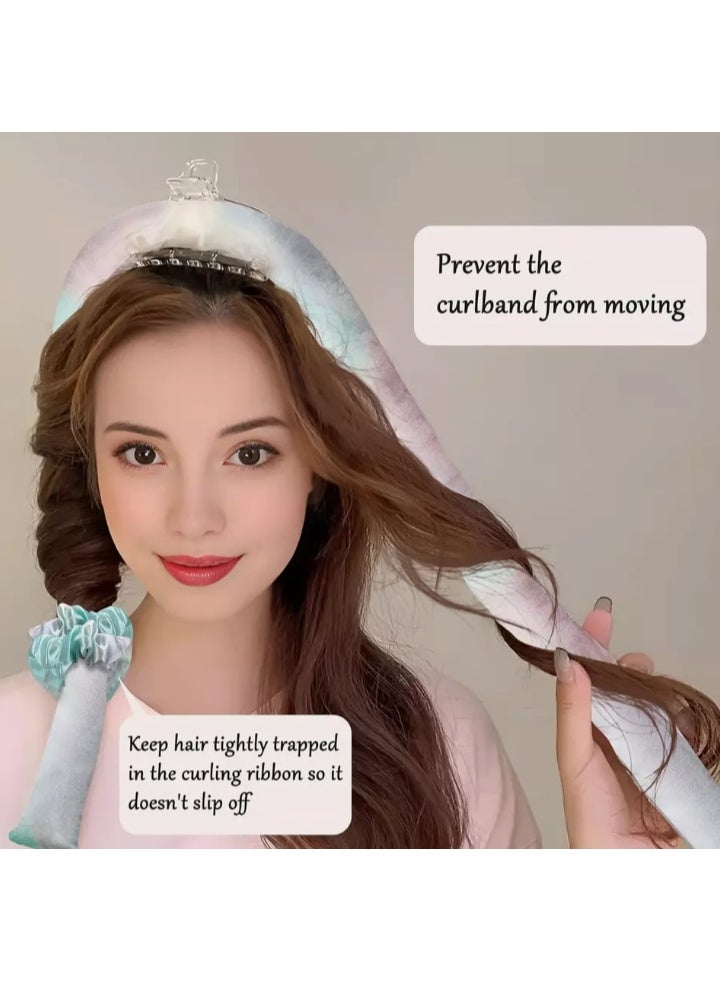 Satin Heatless Curling Set - Hair Rollers for Heatless Curls | Heatless Hair Curlers & Hot Rollers | Hair Curlers to Sleep in | Heatless Curling Rod Headband | Heatless Curler - Image 3